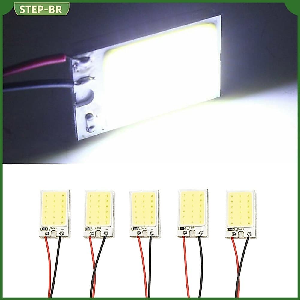 TOP-Seller5pcs Branco COB 18LED Painéis Carro Para Interior Cúpula Lâmpada T10 Festão 12V