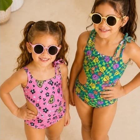 Maiô Infantil Menina tamanho 2 á 8 anos  Moda Praia Piscina Verão Blogueirinha