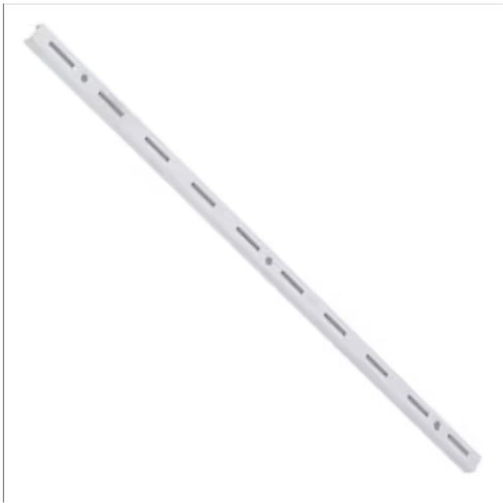 Trilho Cremalheira Rasgo Simples Para Prateleira 2 Metros (200m) Branco