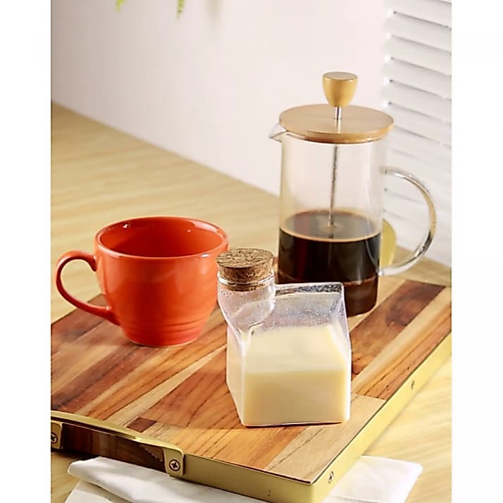 CAFETEIRA PRENSA FRANCESA DE VIDRO BOROSSILICATO E TAMPA DE BAMBU 600ML - WOLFF - 29158