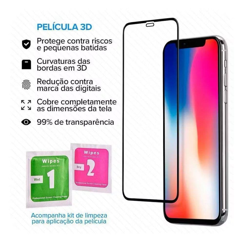 Pelicula 3D Vidro temperado - Para iPhone