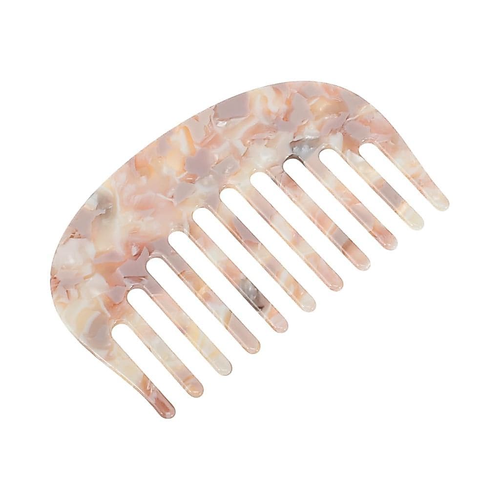Mini Pente de Dentes Largos VOCOSTE para Mulheres, Pente de Viagem Antiestático de Tamanho Compacto para Cabelos Grossos
