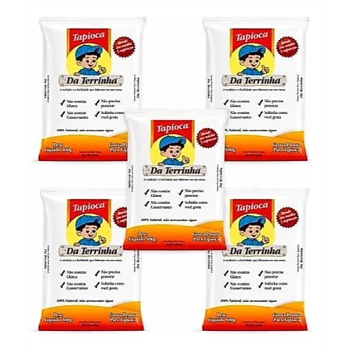 Tapioca da terrinha kit 5 pacotes de 500g