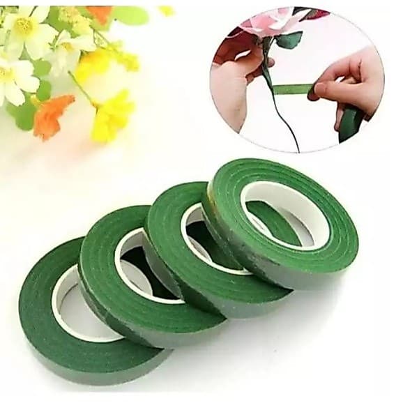 Fita Floral De Haste Auto-Adesiva Florista Verde Fitas Para Casamento, Fita Floral Verde Artesanato