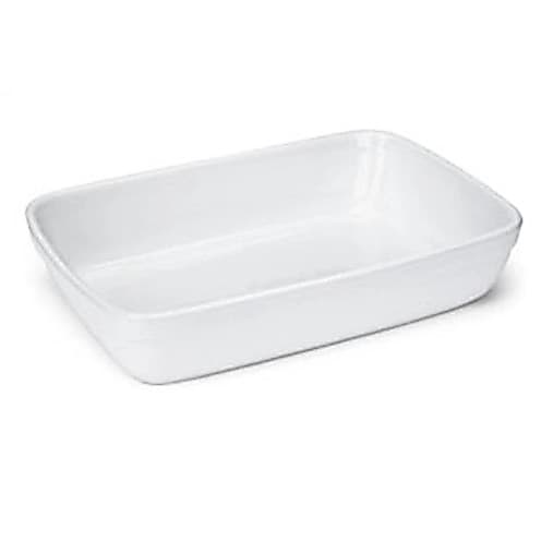 Travessa Retangular De Porcelana Branca (vai Ao Forno) comprimento- 26 cm x largura- 16,5 cm