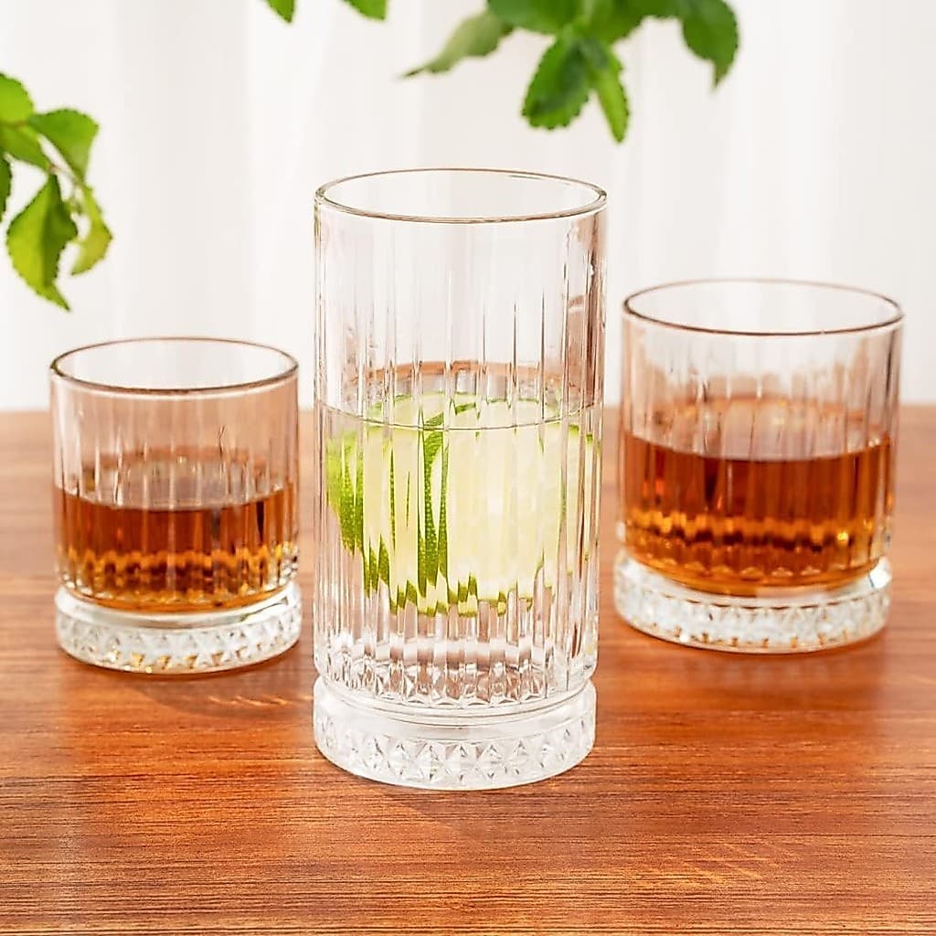 Jogo de Copos de bebida 460 ml 380ml Esplendor 6 copos de vidro transparente
