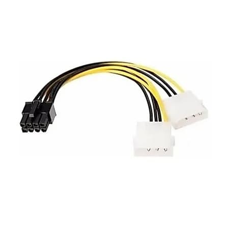 Cabo Pcie Express Cabo Adaptador Molex Para Pcie 8 Pinos Uso Placa De Vídeo