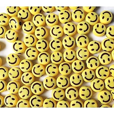 Smile Amarelinho Miçanga Entremeio 50 ou 100 unidades