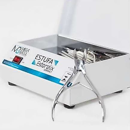 Estufa Esterilizadora Mega Bell Branca Bivolt – Profissional para Alicates, Manicure e Pedicure