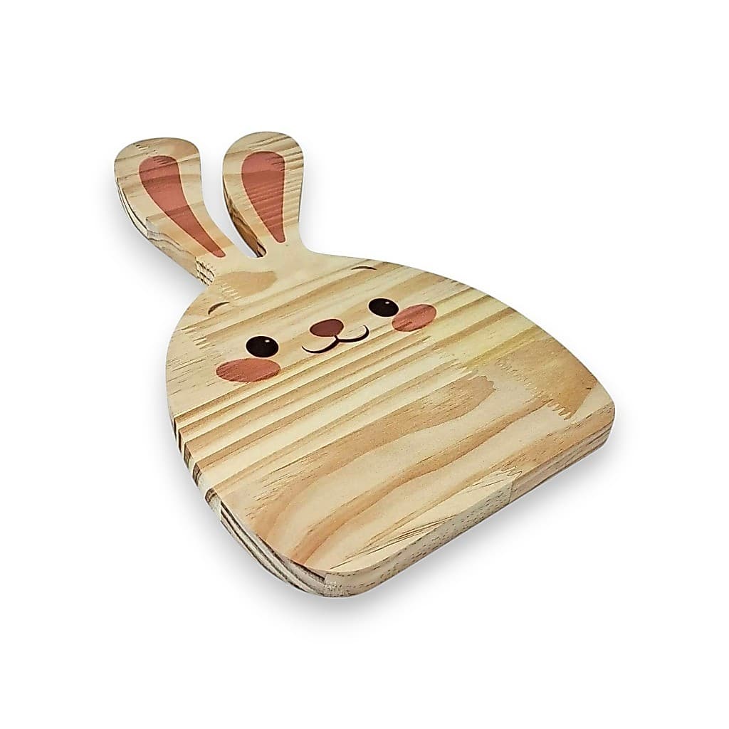 Tábua Em Formato De Coelho Da Pascoa Em Madeira Pinus - Um Charme Para A Sua Mesa Posta!