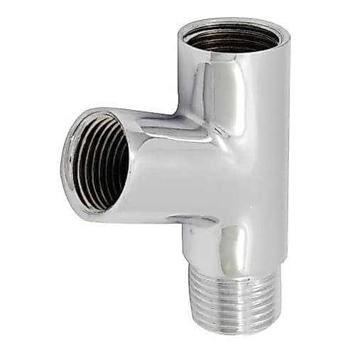Adaptador Junção Y Ducha Higiênica Filtro 1/2 Metal Cromado Cor Prateado