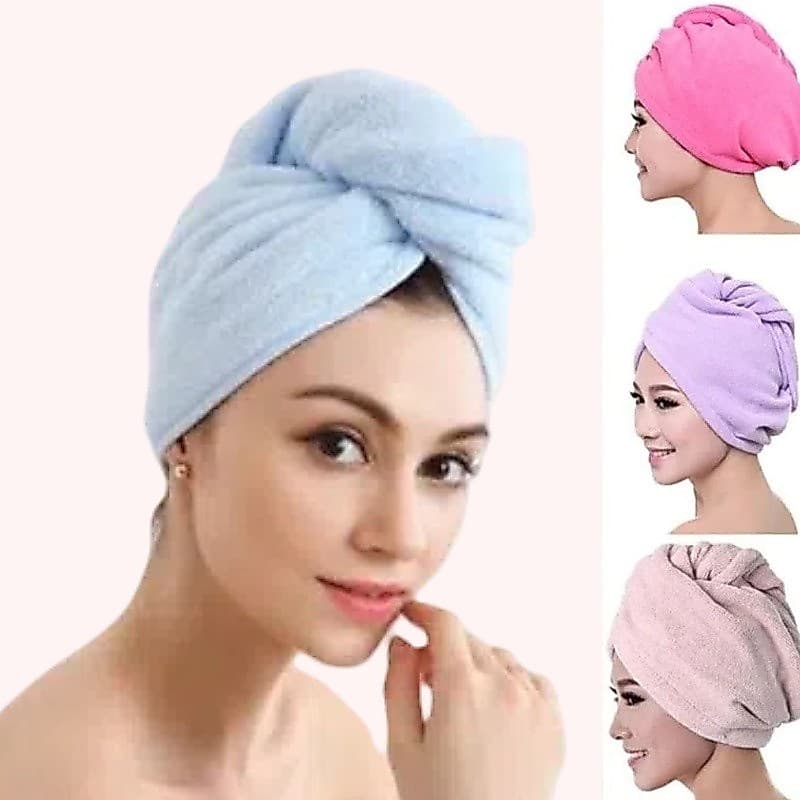 Toalhas Magicas Para Secar Cabelo Microfibra banho secagem turbante Touca pano conjunto envoltório