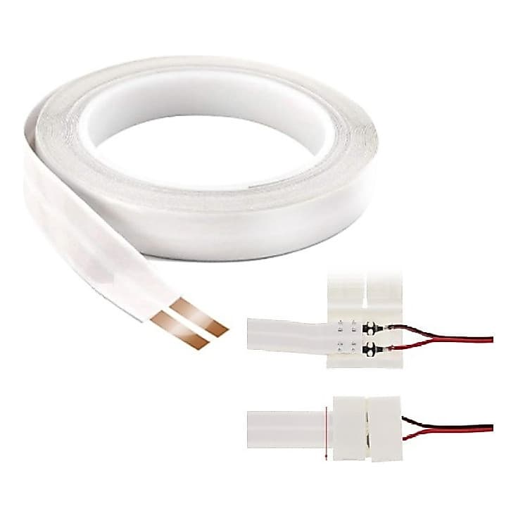 Kit 2mts Fita Elétrica 2 Vias 10a + 2 Conectores Clip