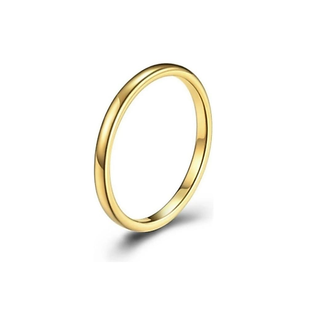 Aliança Avulsa Tradicional 2mm Feita em Moeda Antiga Banhada com 10 Camadas de Ouro 18K