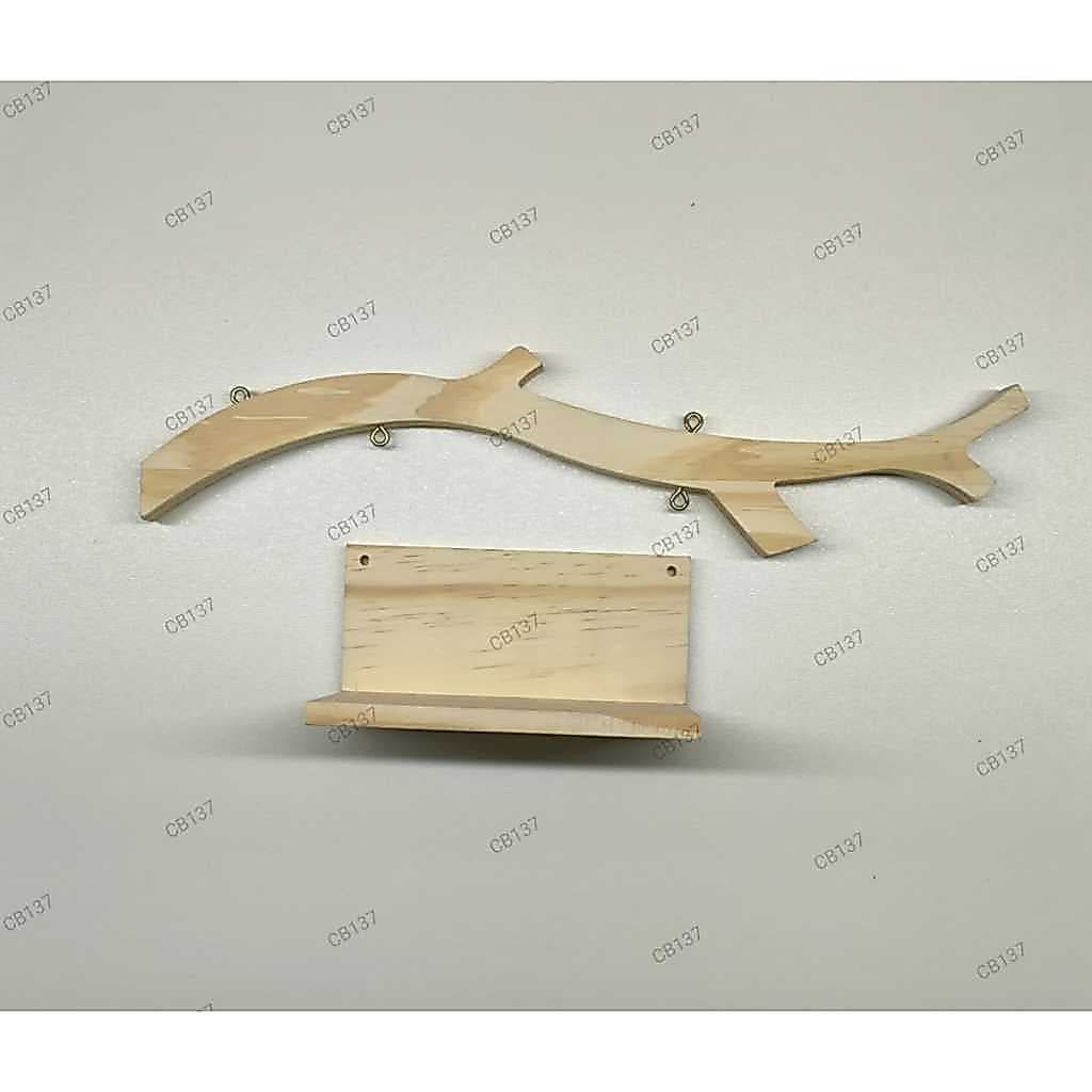 galho em pinus + balanço - NIcho para decoração infantil