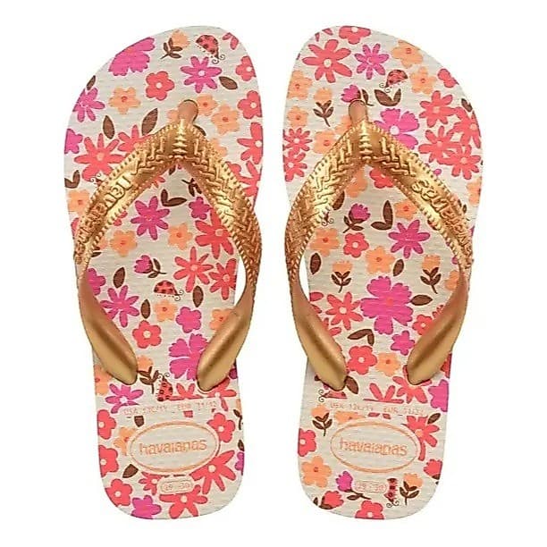 Chinelo Havaianas Infantil Feminino Flores Original Conforto  Estampa Floral Para Praia