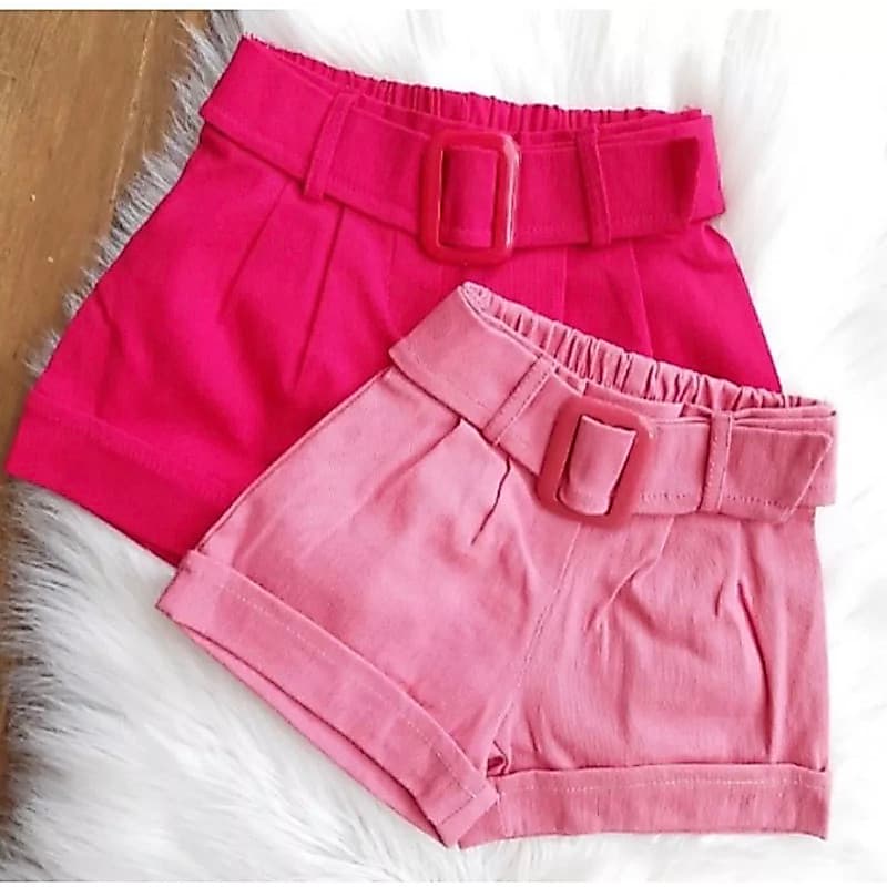Short com cinto infantil 2 ao 10