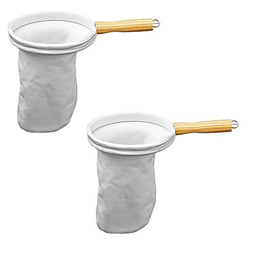 Kit 2 Coadores de Cafe - Marca Esperança - Coador de Malha especial - Composição 100% Algodão 110 mm - Pequeno - Madeira