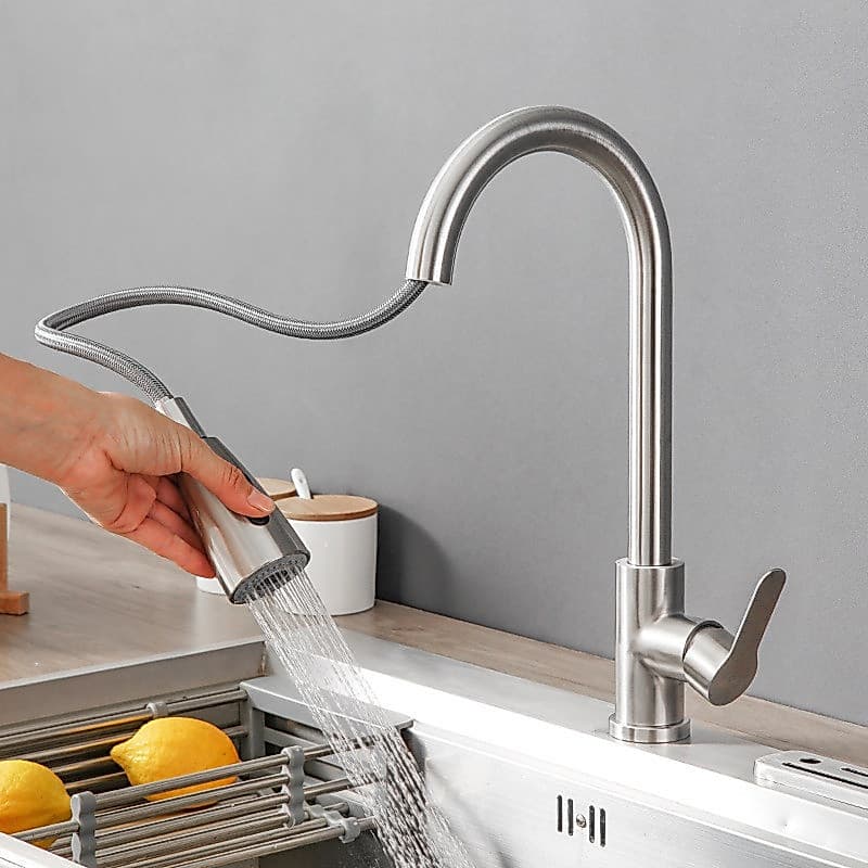 Torneira Gourmet Pia Cozinha Extensor Flexível Misturador Monocomando Pull Down Ducha Spra Articulado Inox 403 novo nova