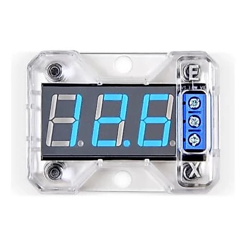 Voltímetro Digital Expert Vex 1.0 Som Automotivo Led Azul