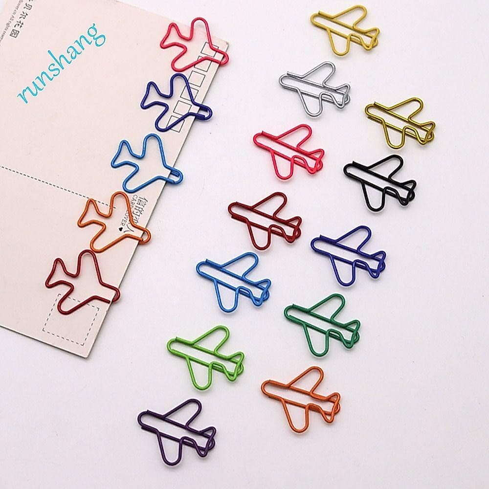 RUNSHANG 10pcs Clipe De Papel De Avião , Clipes Metal Em Forma Memorando De , Criativo