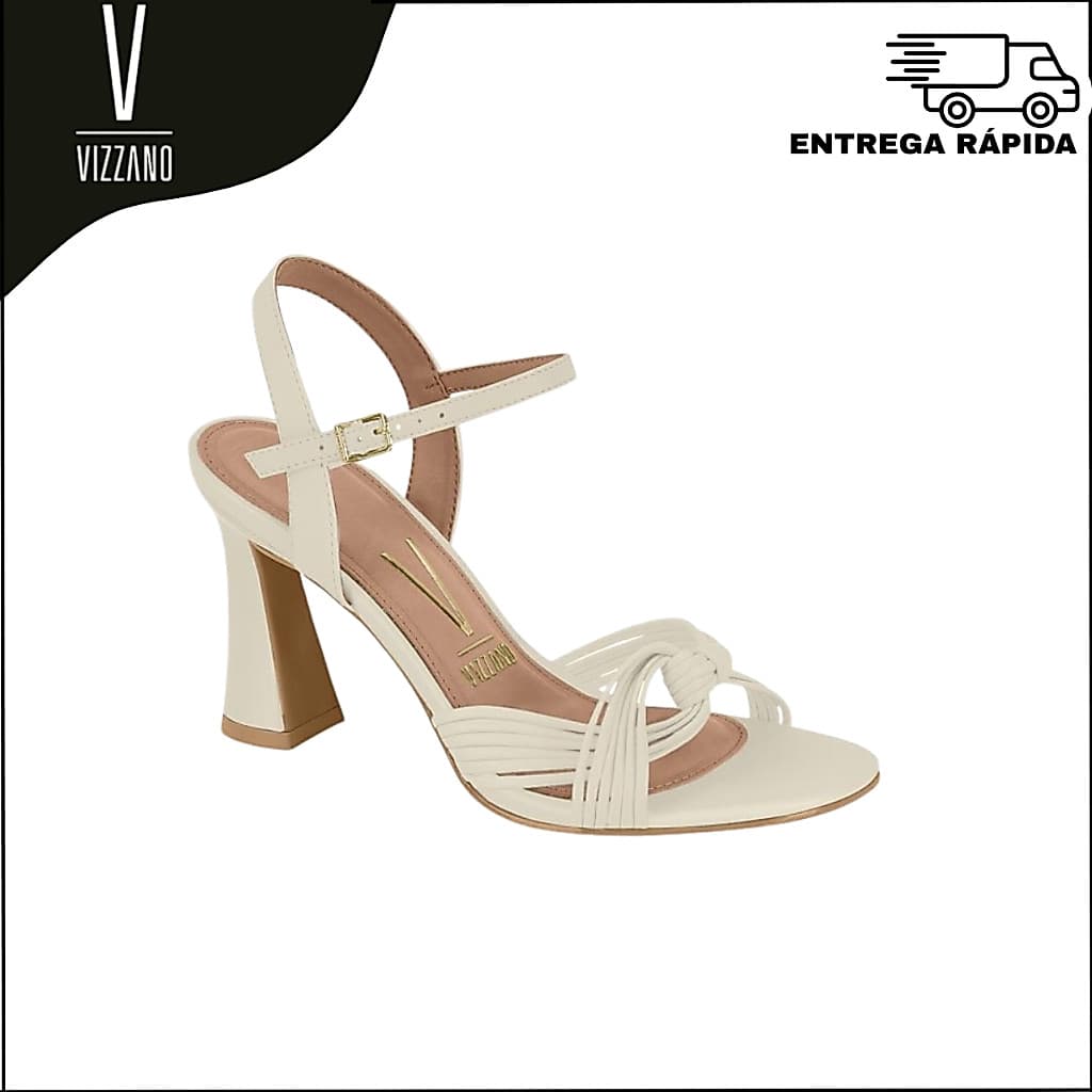 Sandália Vizzano Feminina Salto Alto Bloco Conforto Elegante casual/Sandália Mujer Tacón Alto