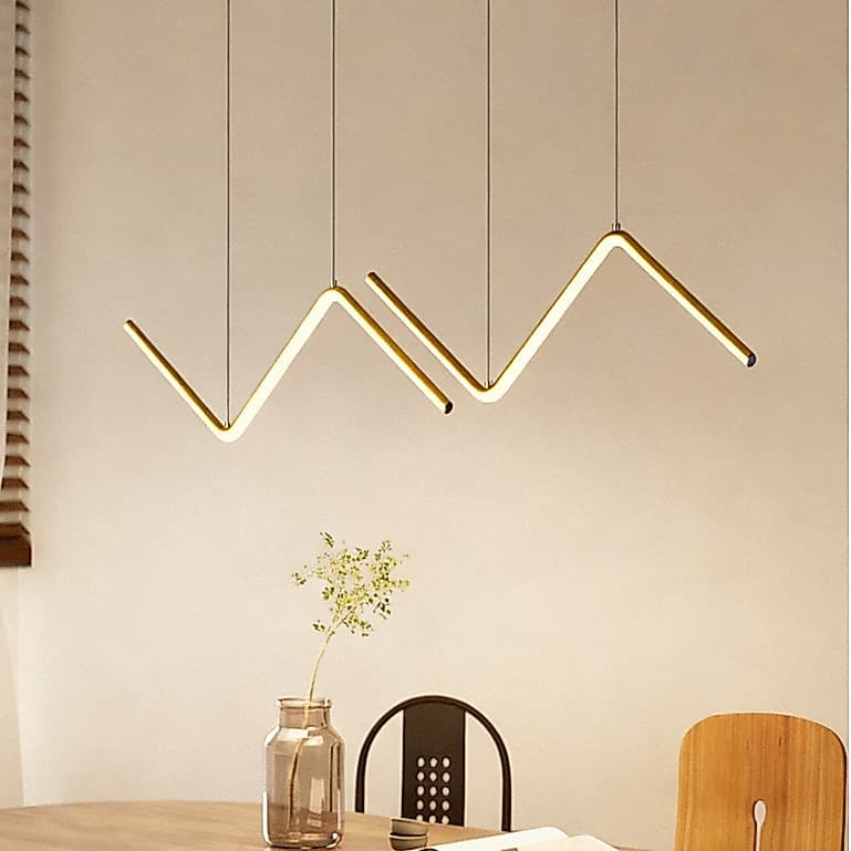 3 Núcleos LED Luz De Teto Lustre Dourado Pendente Sala De Jantar Geometria NN Minimalista