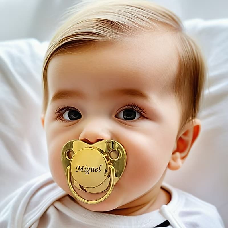 Chupeta De Bebê Personalizada , Silicone Com Qualquer Nome , Presente De Banho Infantil Recém-Nascido (0-18 Meses)