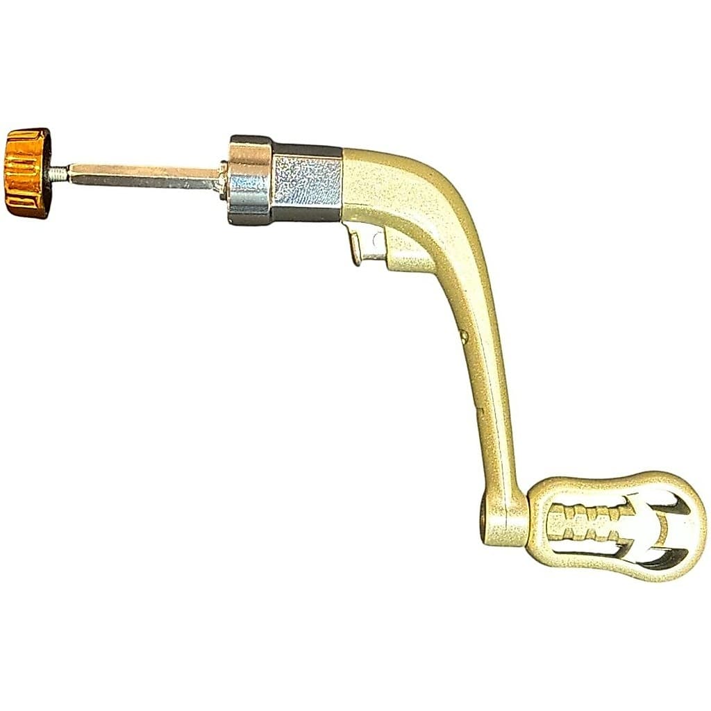 Manivela Bracinho em Aluminio Dobrável Para Molinete Universal - Dourada