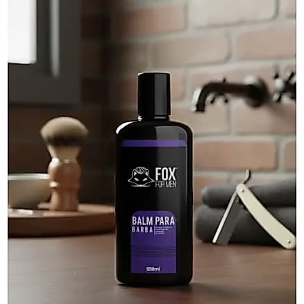 Balm Para Barba Fox Hidratação Modelagem Controle dos Fios Maciez e Brilho