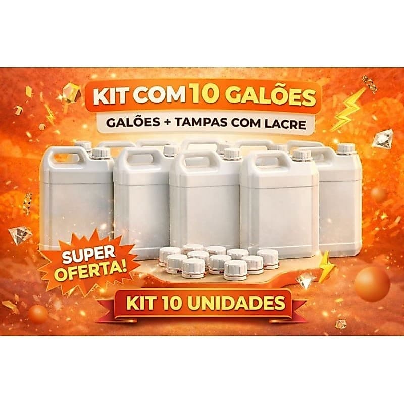 Galão bombona 5 litros ( 10 unidades)