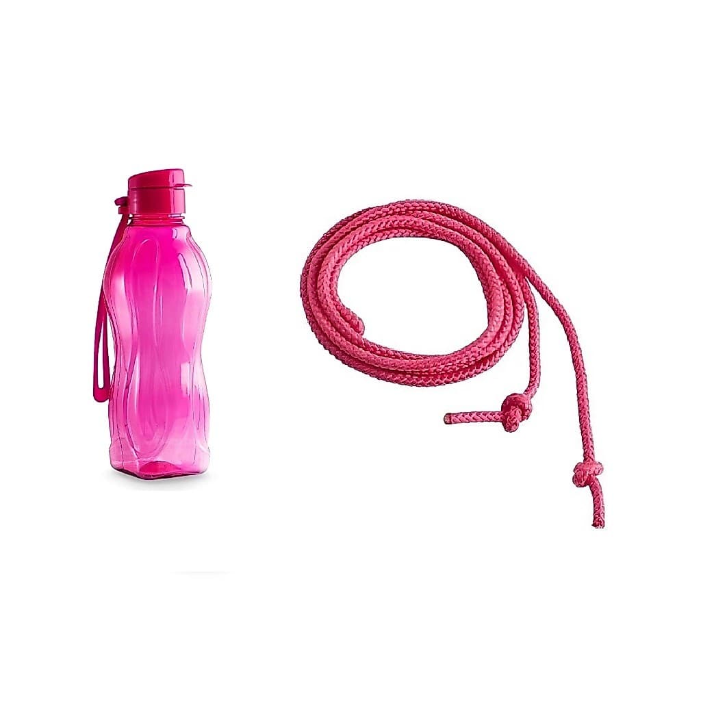 Corda Ginástica Rítmica 3 Metros + Garrafinha Squeeze Azul Corda Ginástica Rítmica 3 Metros + Garrafinha Squeeze Rosa