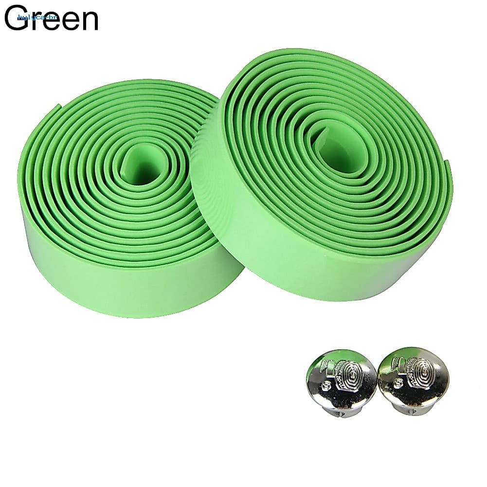 2 Pçs Ciclismo Bicicleta De Estrada Esportes Guiador Fita De Borracha Envoltório Com 2 Barra Plug