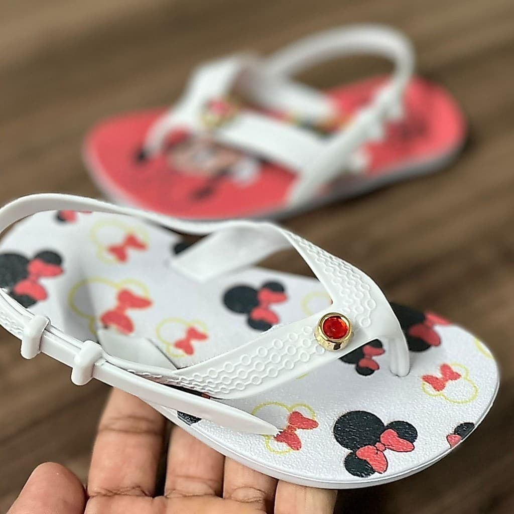 Chinelo de dedo baby infantil personagens