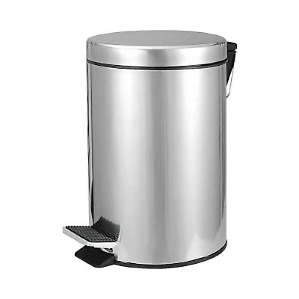 Lixeira Redonda Inox 3 Litros Vonder Original com Pedal Tampa Basculante Resistente