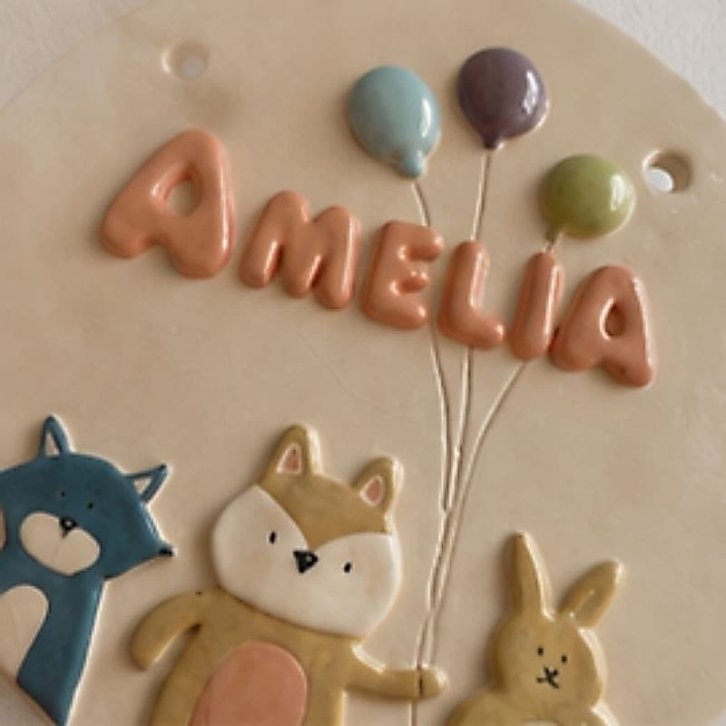Placa Decorativa Infantil Personalizada com Nome | Quarto de Bebê e Criança