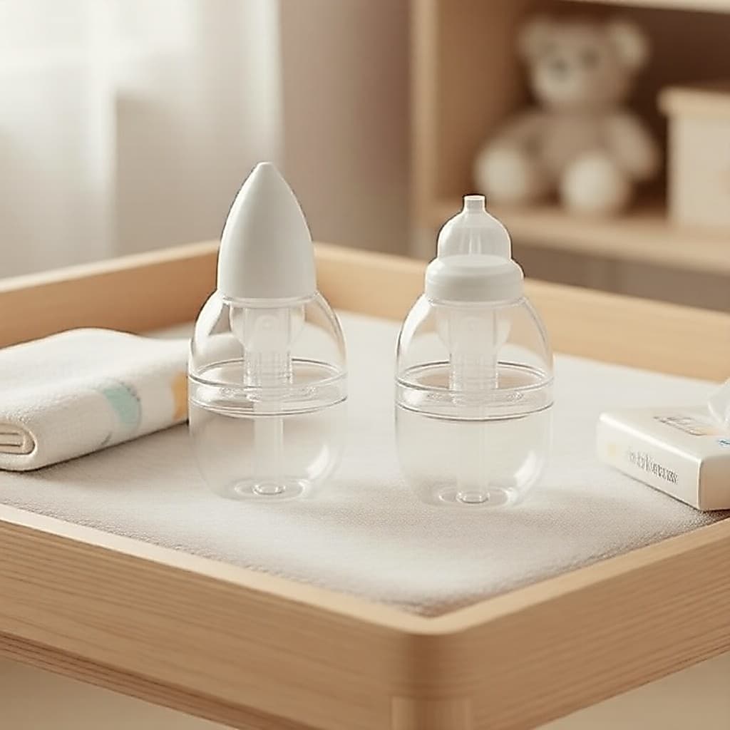 Ponta de Reposição de Silicone para Aspirador Nasal de Bebê com Compartimento de Armazenamento para Alívio Manual da