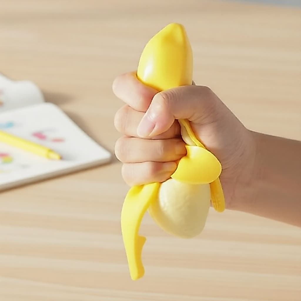 Banana Squishy Aromática de Crescimento Lento, Jumbo Fruta Sensorial para Pegadinhas e Presentes