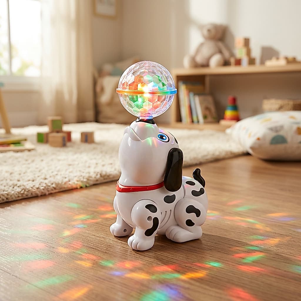 Cachorrinho Dançarino Brinquedo Infantil Luz led Som Movimento interativo