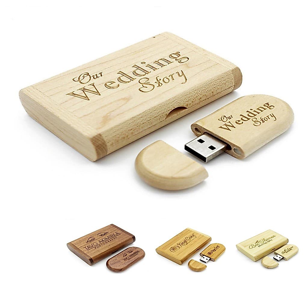 Kit 5 Pen Drives Com Gravação a Laser Profissional 8 gb Usb 2.0 Para Fotógrafos Casamento Logomarca Empresa