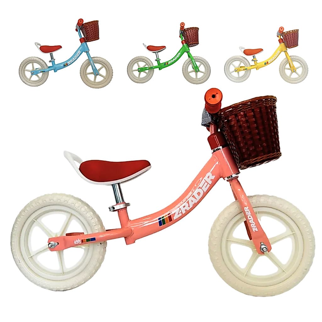 Bicicleta Equilíbrio Balance Bike Infantil Com Cestinha Aro 12