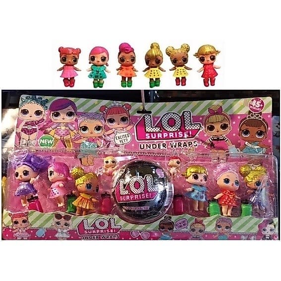 kit cartela 6 bonecas lol confetti pop + bola supressa gliter ENVIO IMEDIATO