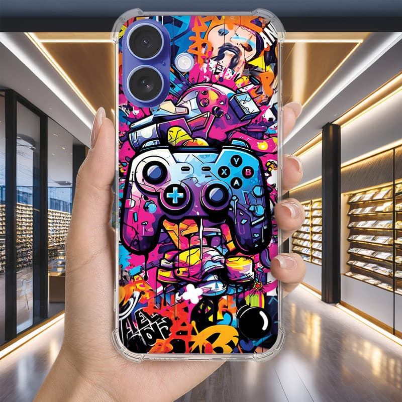 Capa Capinha IPHONE 16 PRO MAX PLUS 16e 15 14 13 MINI Anti-impacto Personalizada gamer CONTROLE (3253)