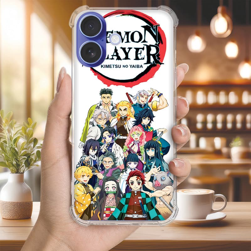 Capa Capinha IPHONE 12 PRO MAX 11 XS XR SE 2020 PLUS Anti-impacto Personalizada anime DEMON slayer (4071)