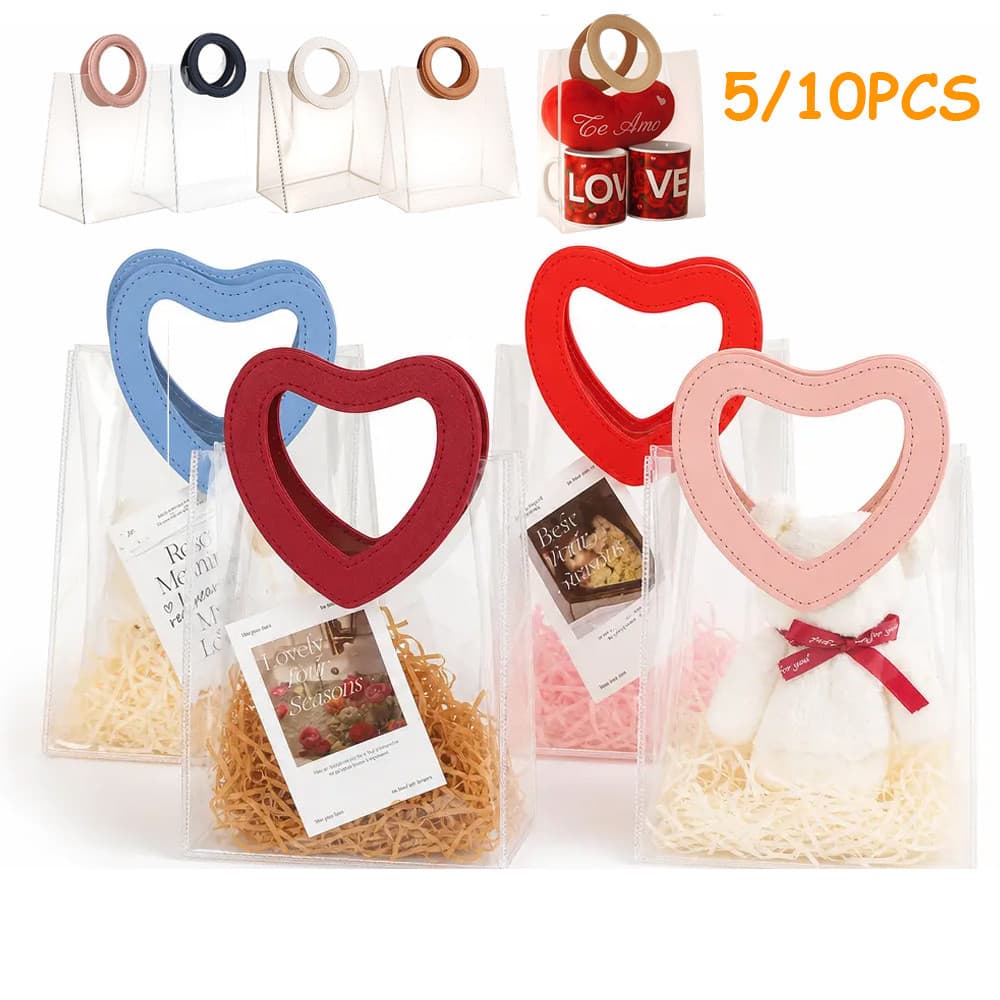 kit 5 a 10 Bolsa Sacola Transparente Fosca18x10x20cm Praia Lembrancinha de Aniversario Presente
