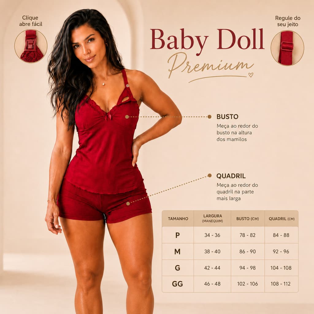 Baby Doll Amamentação para Maternidade Pijama Gestante Pós Parto Abre Fácil