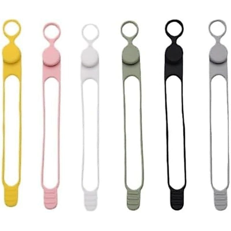 Abraçadeiras De Silicone Pacote Com 12-3 Comprimentos/6 Cores Sortidas , Organizador De Cabos Para Fone De Ouvido De Lin