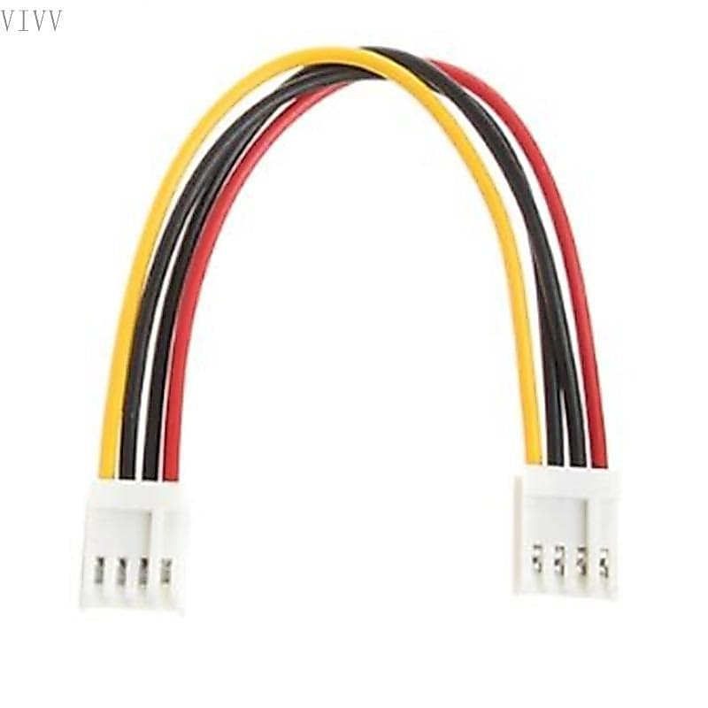 Vivvv Heavy Duty 4Pin Floppys Alimentação 12V Compatível Núcleos Cobre Elasticidade 15 Cm
