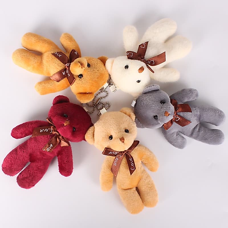 Ursos De Pelúcia Brinquedo Mini Urso Boneca Chaveiro Saco Pingente Decoração De Casamento Crianças Presentes De Festa De