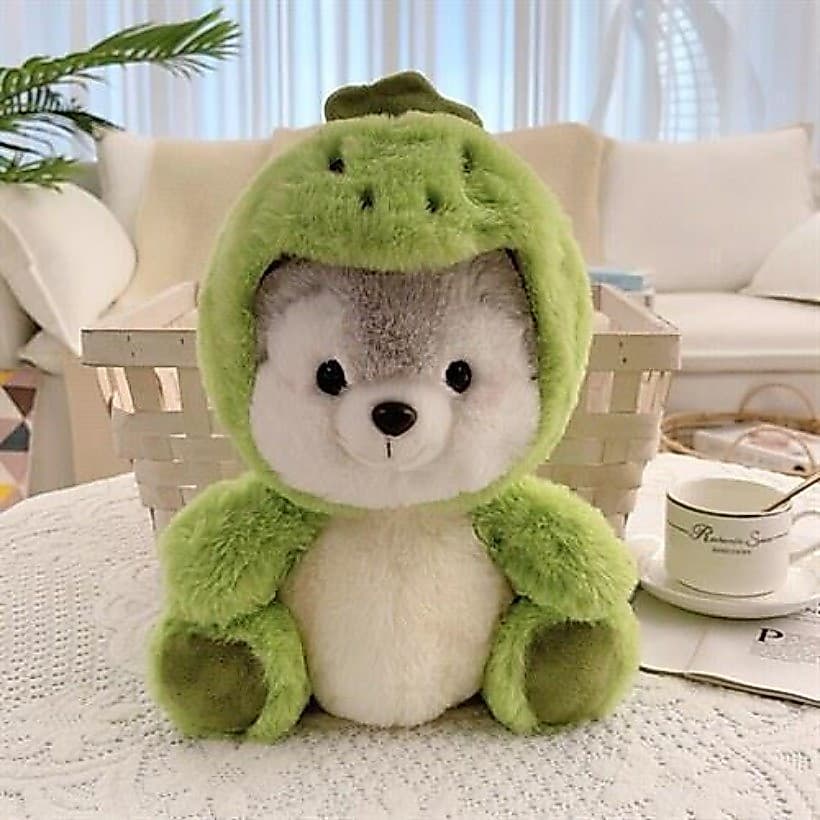 Super Macio Toque Bonito Transformado Husky Brinquedo De Pelúcia Adorável Conforto Boneca Decoração De Mesa Ornamento Pr